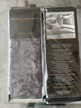 Donna Karan Gray Moonscape Standard/Queen Sham Pair